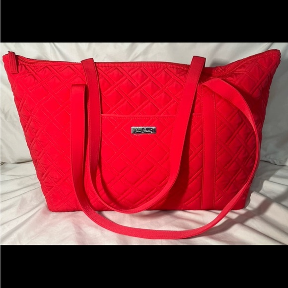 Vera Bradley Women's Microfiber Miller Tote Travel Bag Canyon Sunset - Picture 2 of 10